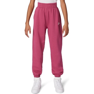 Nike Unisex Big Kids’ Sportswear Club Fleece Loose Pants – Boys and Girls(Sweet Beet/Sweet Beet/White)