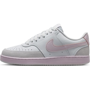 Nike Women’s Court Vision Low Suede Shoes(Off White/Bleached Lilac)