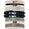NIKE ナイキ フレックス クラシック ミックスヘアタイ 8本パック(Light Soft Pink/White/Black)