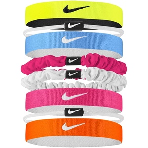 Nike Unisex Adult Flex Classic Mixed Hair Ties(Volt/White/Black)
