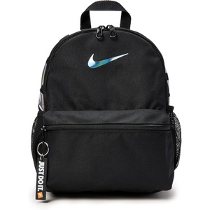 Nike Unisex Kids’ Classics Brasilia Just Do It Mini Backpack (11L) | Boys and Girls(Black/Black/Holo)