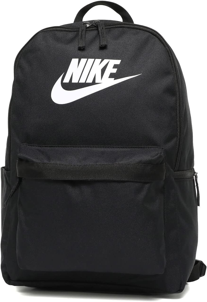 image:imageNike Unisex Adult Classics Heritage Backpack 25L Mens and WomensBlackBlackWhite