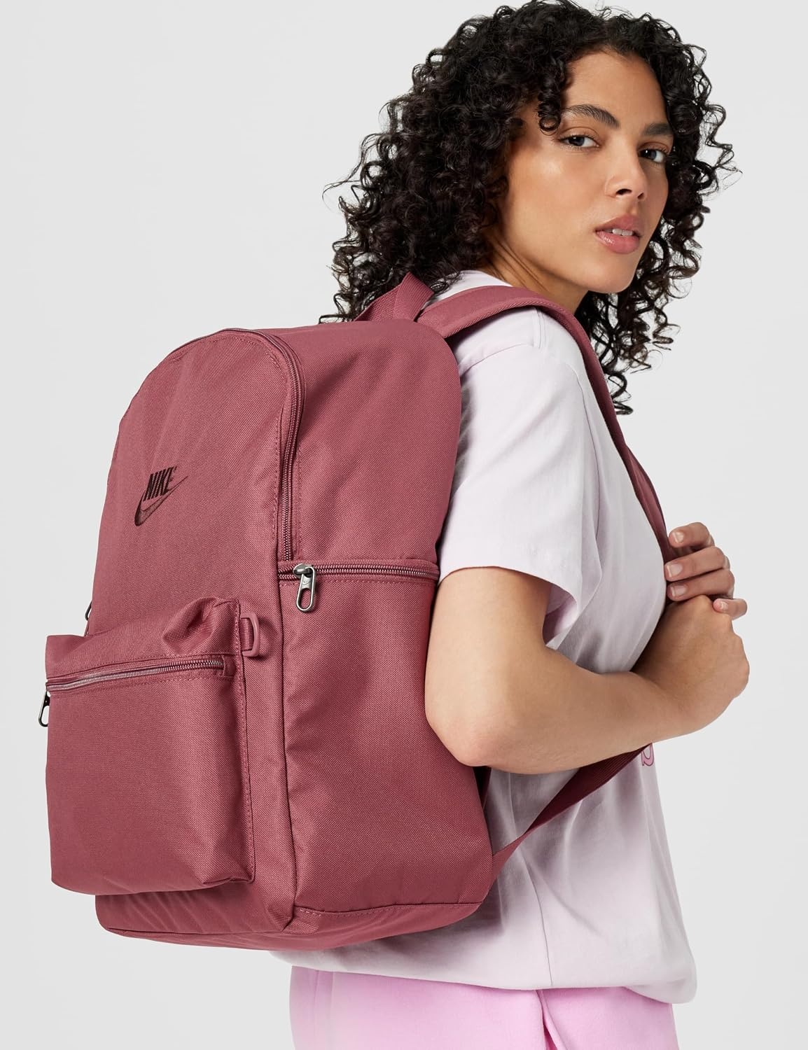 image:imageNike Unisex Adult Classics Heritage Backpack 25L Mens and WomensPink SmokePink SmokeMystic Dates
