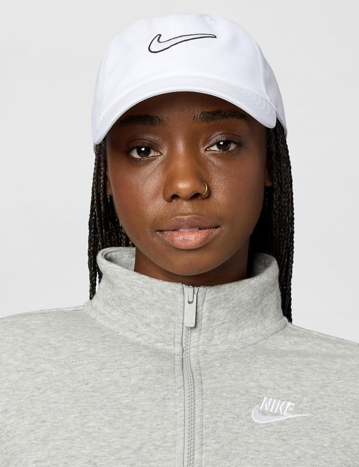image:imageNike Unisex Adult Club Unstructured Swoosh Cap Hat Mens and WomensWhiteWhite