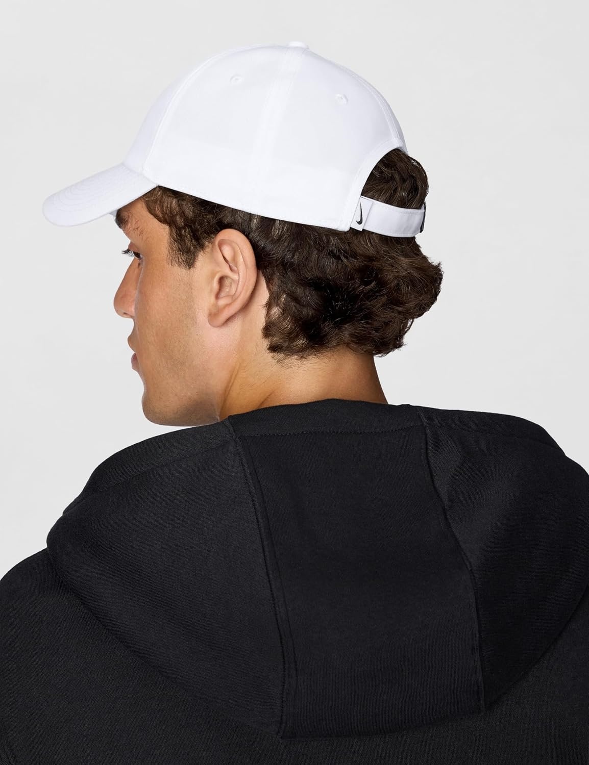 image:imageNike Unisex Adult Club Unstructured Swoosh Cap Hat Mens and WomensWhiteWhite