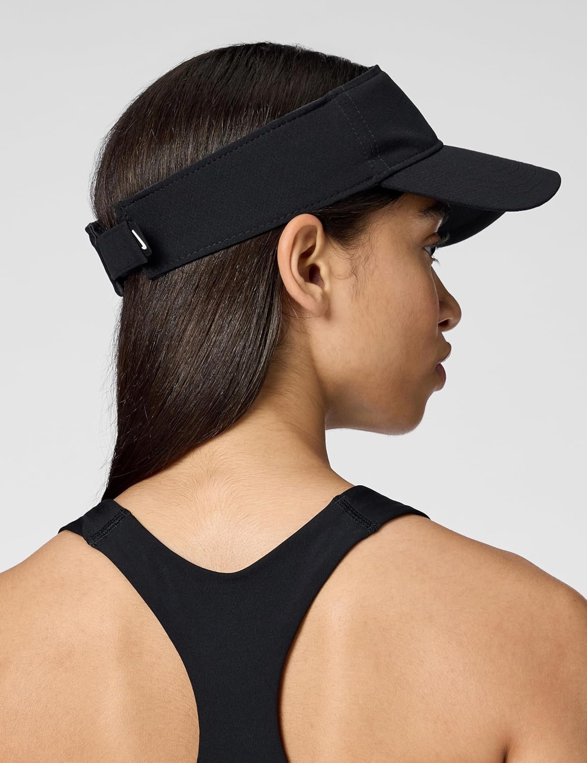 image:imageNike Unisex Adult DriFIT Ace Visor Hat Mens and WomensBlackAnthraciteWhite