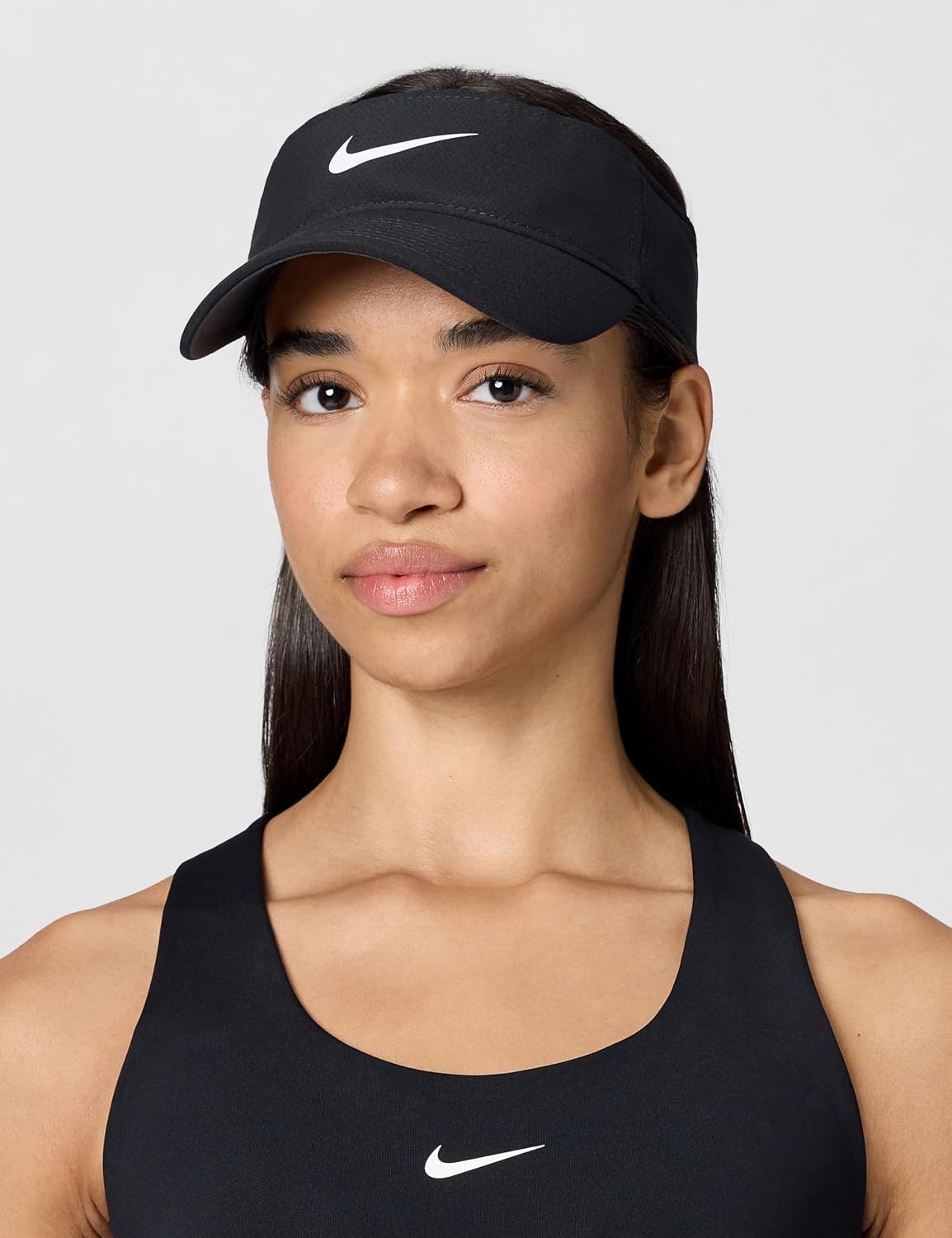 image:imageNike Unisex Adult DriFIT Ace Visor Hat Mens and WomensBlackAnthraciteWhite
