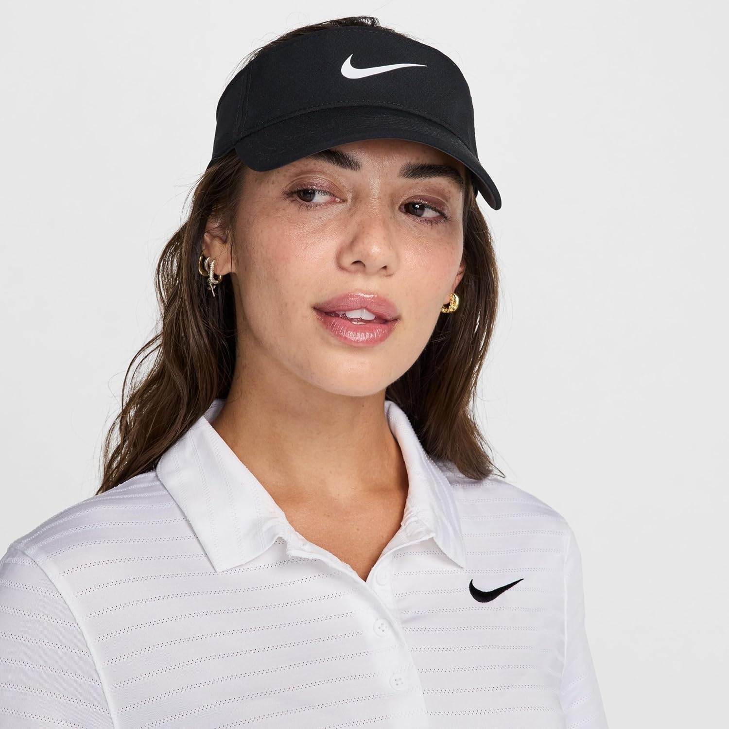 image:imageNike Unisex Adult DriFIT Ace Visor Hat Mens and WomensBlackAnthraciteWhite