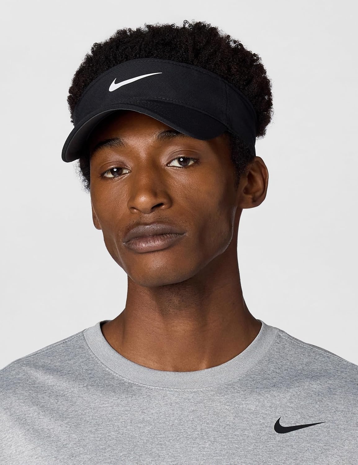 image:imageNike Unisex Adult DriFIT Ace Visor Hat Mens and WomensBlackAnthraciteWhite