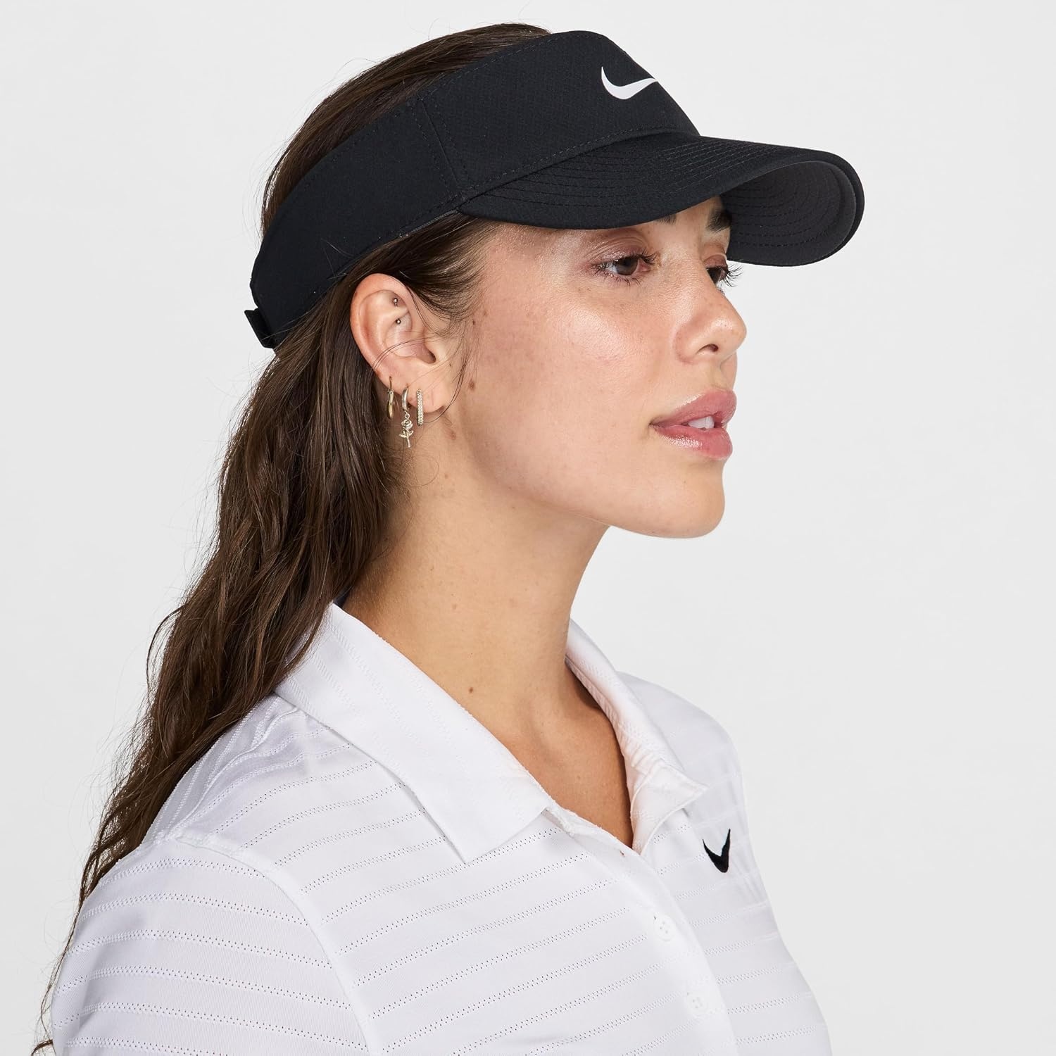 image:imageNike Unisex Adult DriFIT Ace Visor Hat Mens and WomensBlackAnthraciteWhite
