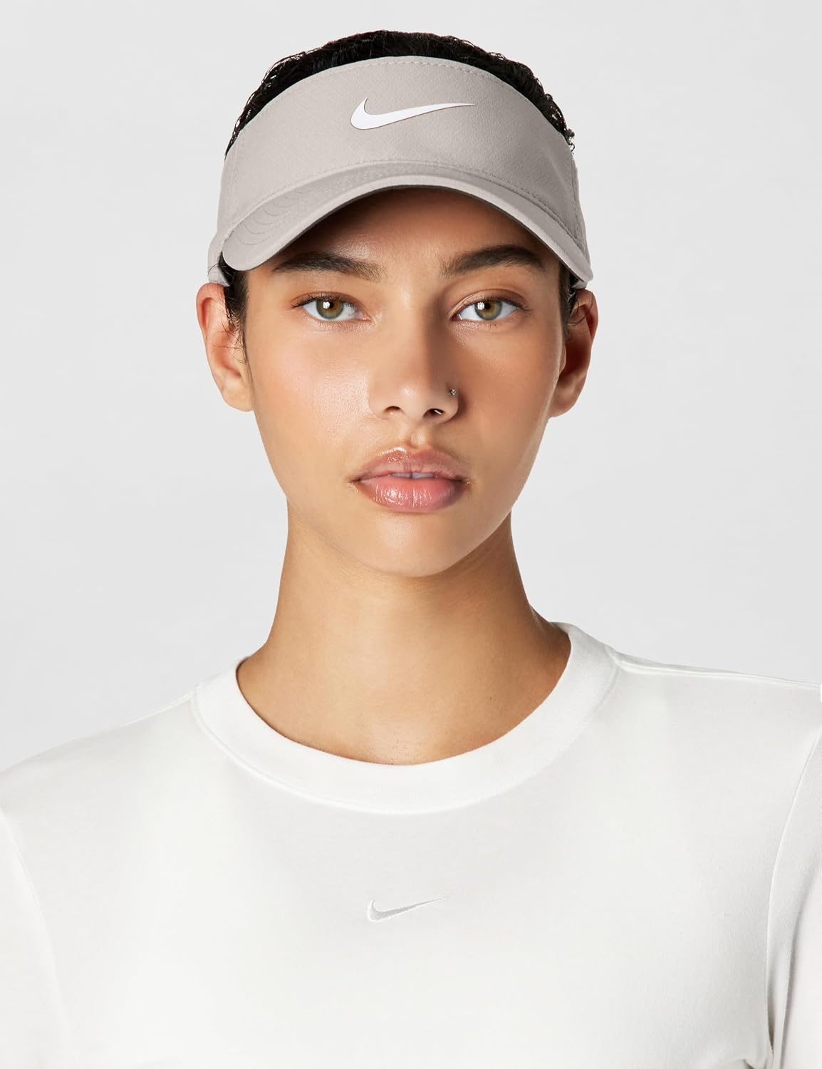 image:imageNike Unisex Adult DriFIT Ace Visor Hat Mens and WomensCollege GreyAnthraciteWhite