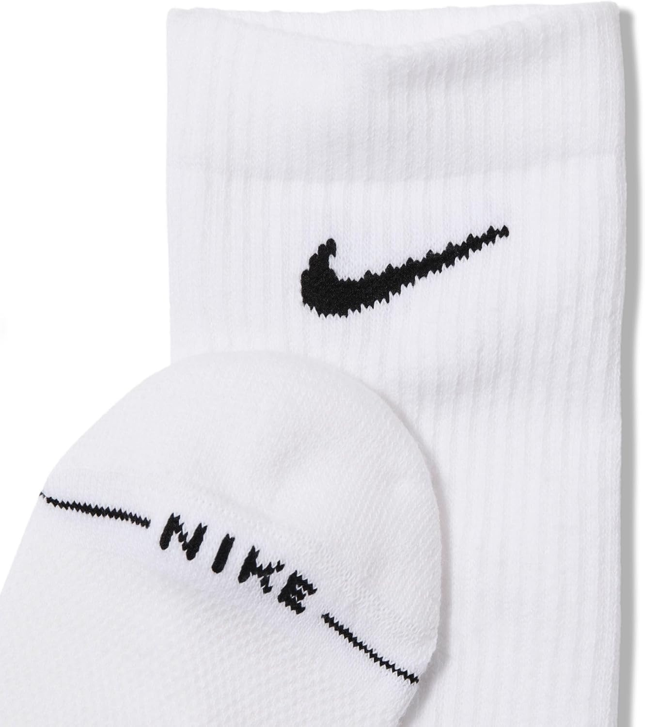 image:imageNike Unisex Adult Everyday Elevated Crew Socks 6Pack Mens and WomensWhiteBlack