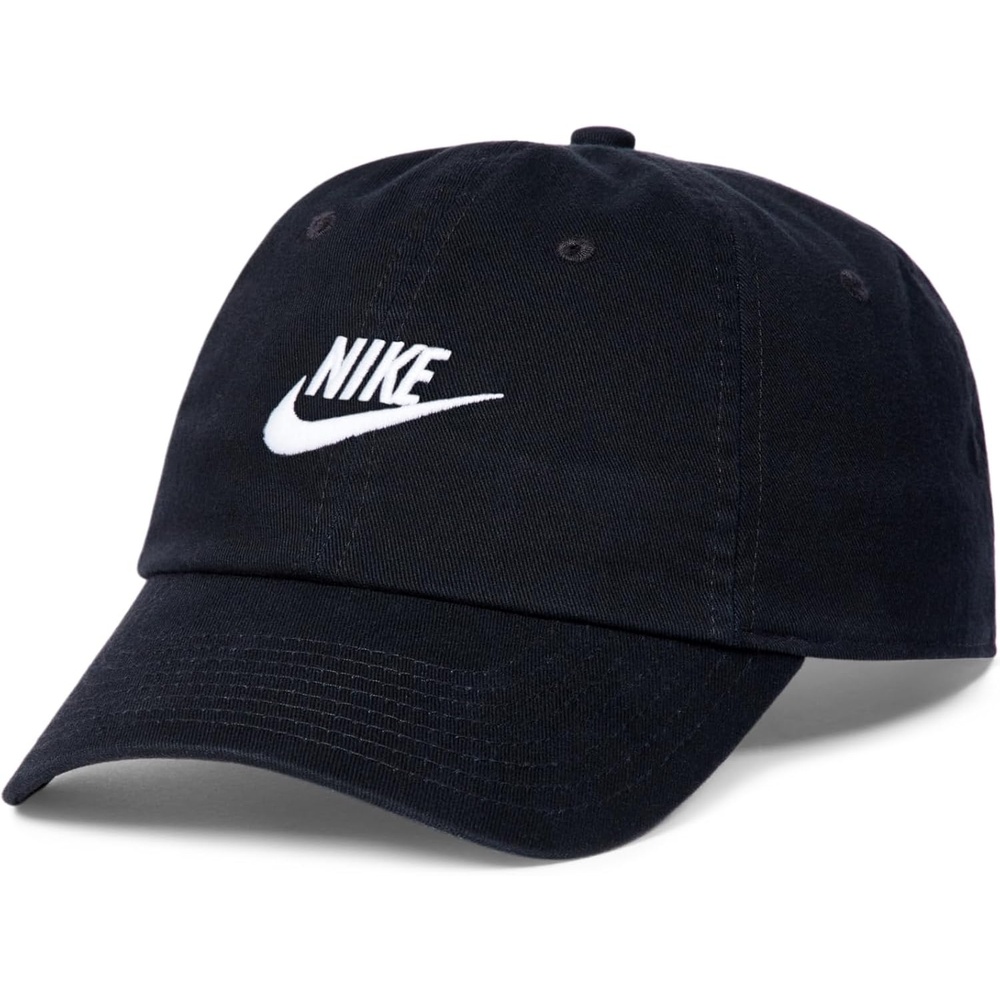 image:imageNike Unisex Adult Club Unstructured Futura Wash Cap Hat Mens and WomensBlackWhite