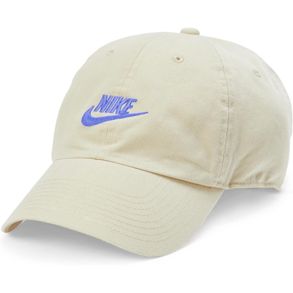 image:imageNike Unisex Adult Club Unstructured Futura Wash Cap Hat Mens and WomensLight KhakiSapphire