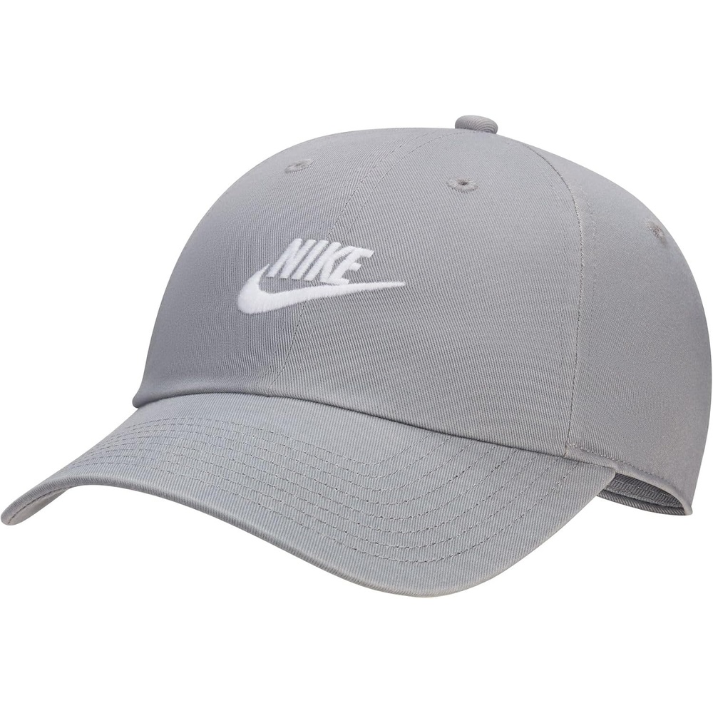 image:imageNike Unisex Adult Club Unstructured Futura Wash Cap Hat  Mens and WomensParticle GreyWhite