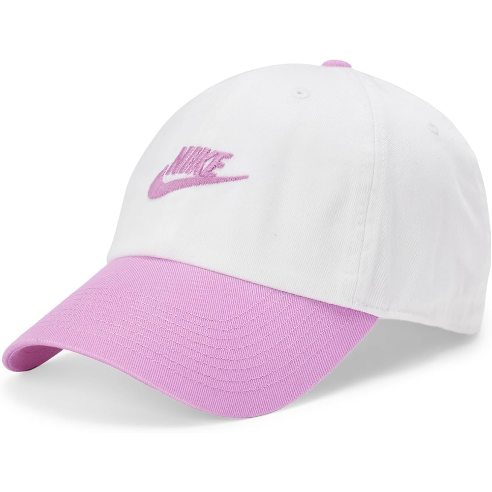 image:imageNike Unisex Adult Club Unstructured Futura Wash Cap Hat Mens and WomensWhiteLight MagentaLight Magenta