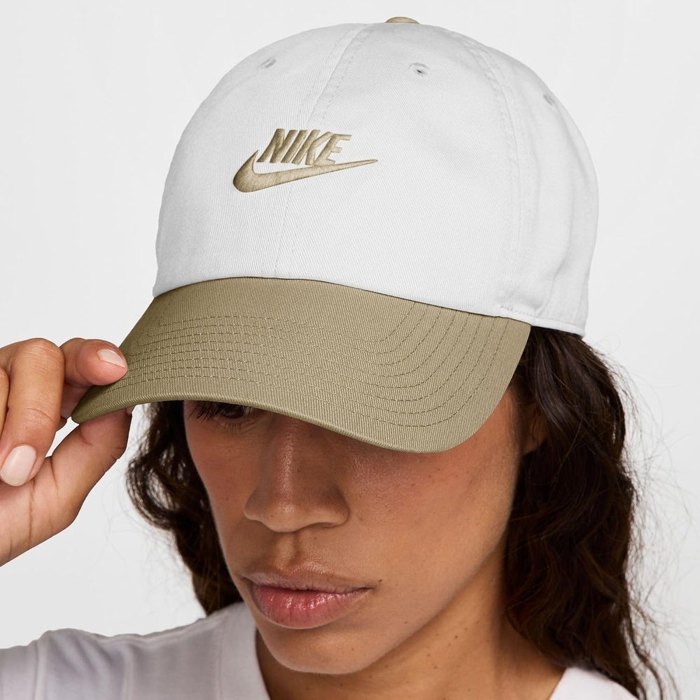 image:imageNike Unisex Adult Club Unstructured Futura Wash Cap Hat Mens and WomensWhiteObsidianObsidian