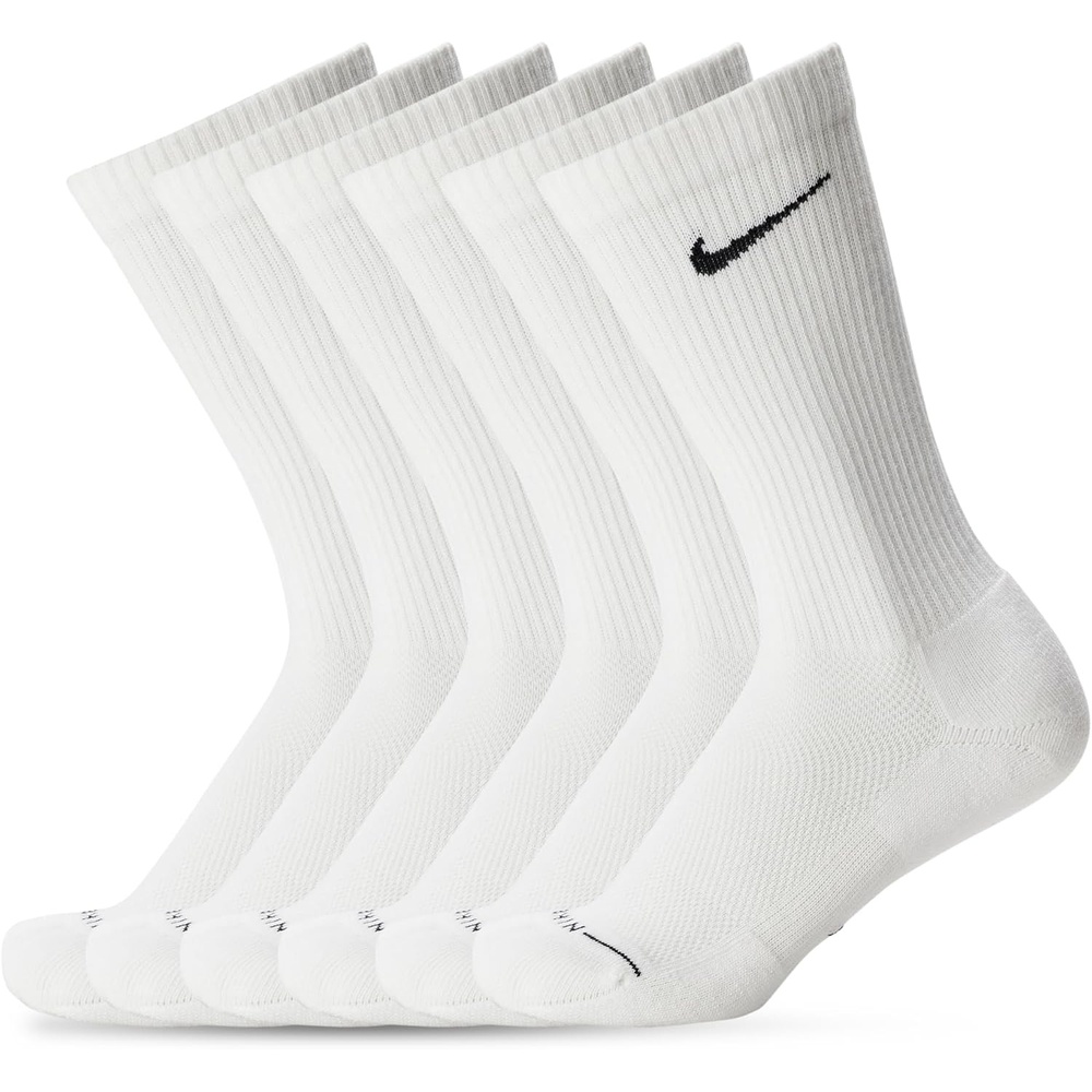 image:imageNike Unisex Adult Everyday Elevated Crew Socks 6Pack Mens and WomensWhiteBlack