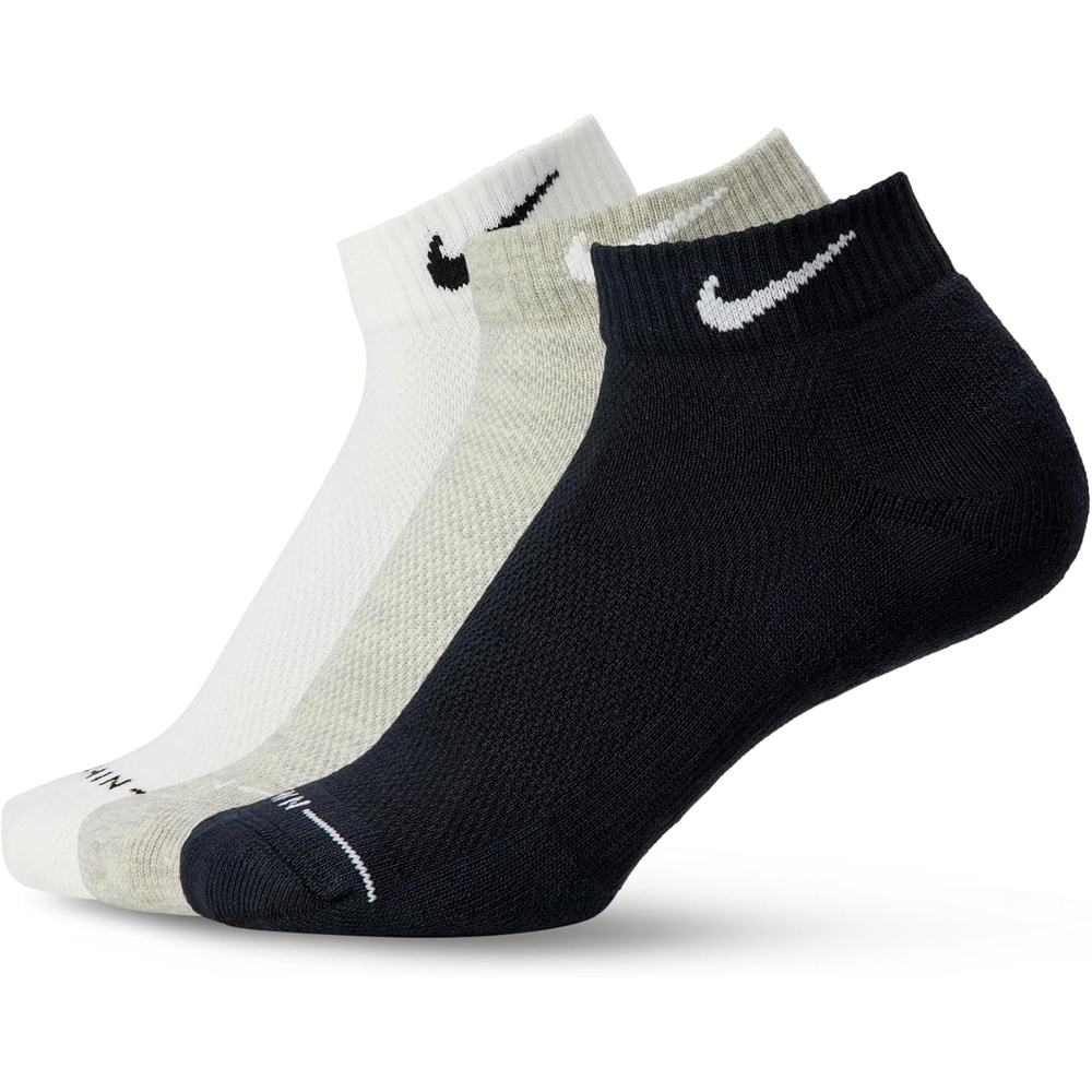 image:imageNike Unisex Adult Everyday Elevated Low Socks 6Pack Mens and WomensWhiteGrey HeatherBlack