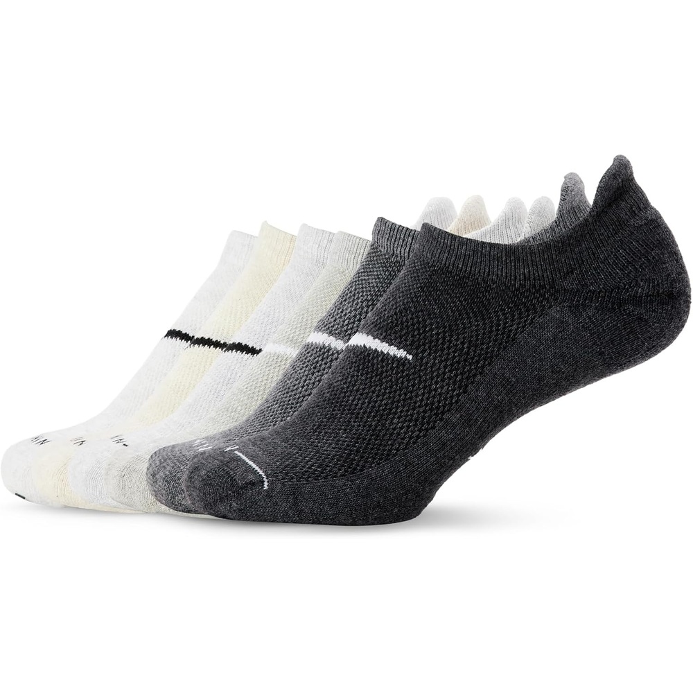 image:imageNike Unisex Adult Everyday Elevated NoShow Socks 6Pack Mens and WomensBirch HeatherOatmeal HeatherGrey HeatherCharcoal HeatherBlack HeatherPure Platinum Heather