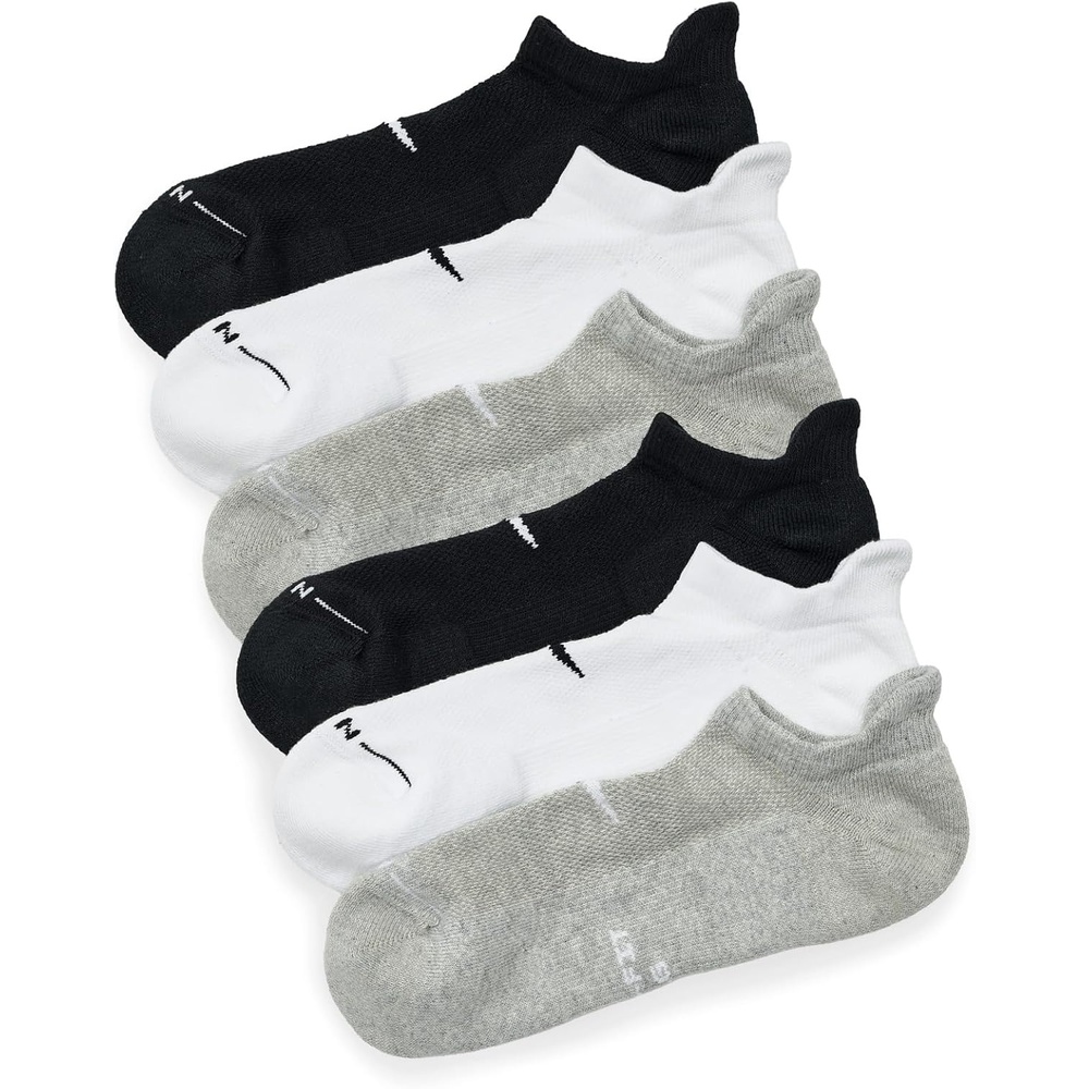 image:imageNike Unisex Adult Everyday Elevated NoShow Socks 6Pack Mens and WomensWhiteWhiteGrey HeatherBlackBlackGrey Heather