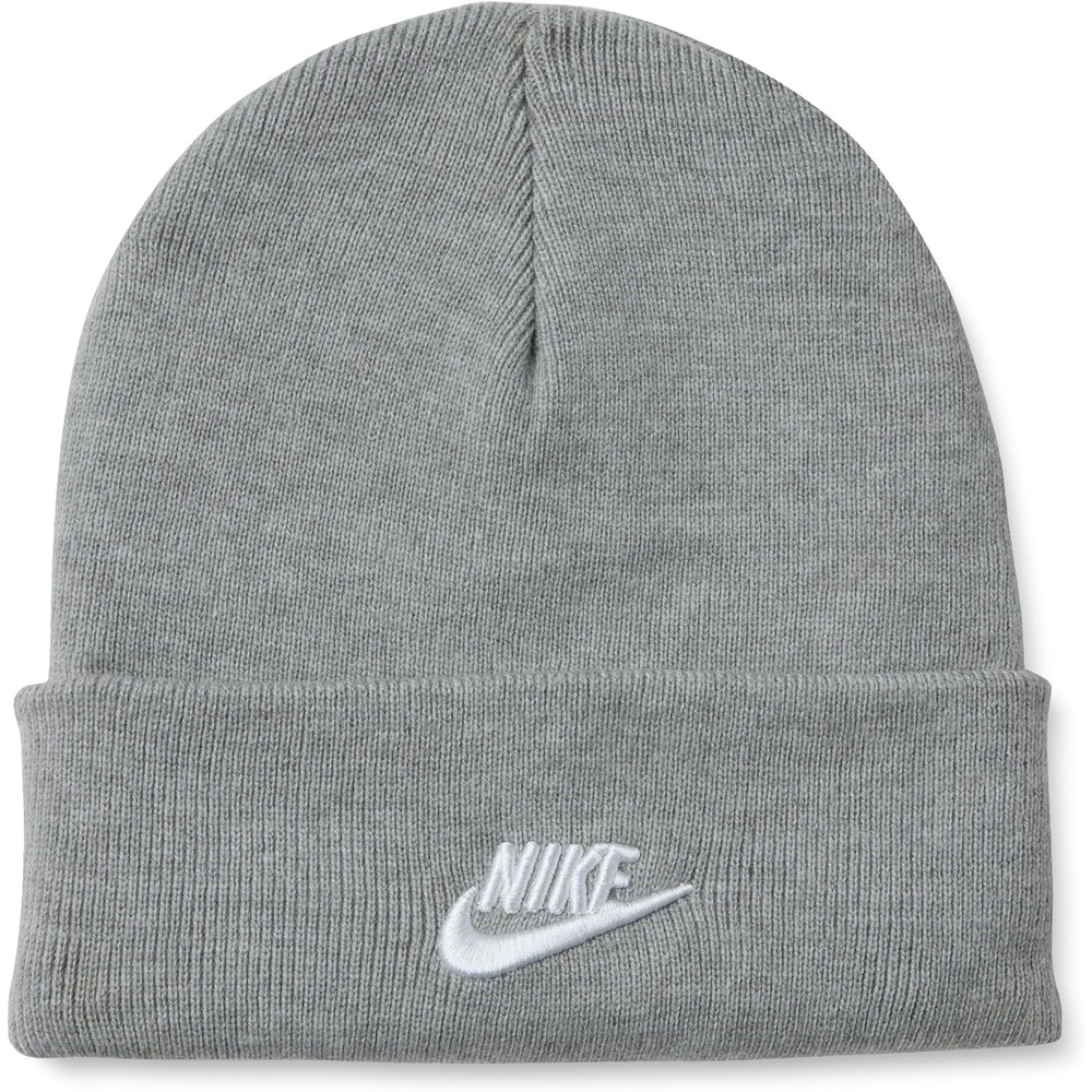image:imageNike Unisex Adult Peak Futura Beanie Mens and WomensDark Grey HeatherWhite