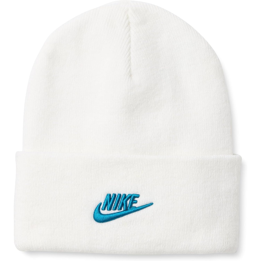 image:imageNike Unisex Adult Peak Futura Beanie Mens and WomensWhiteGreen Abyss