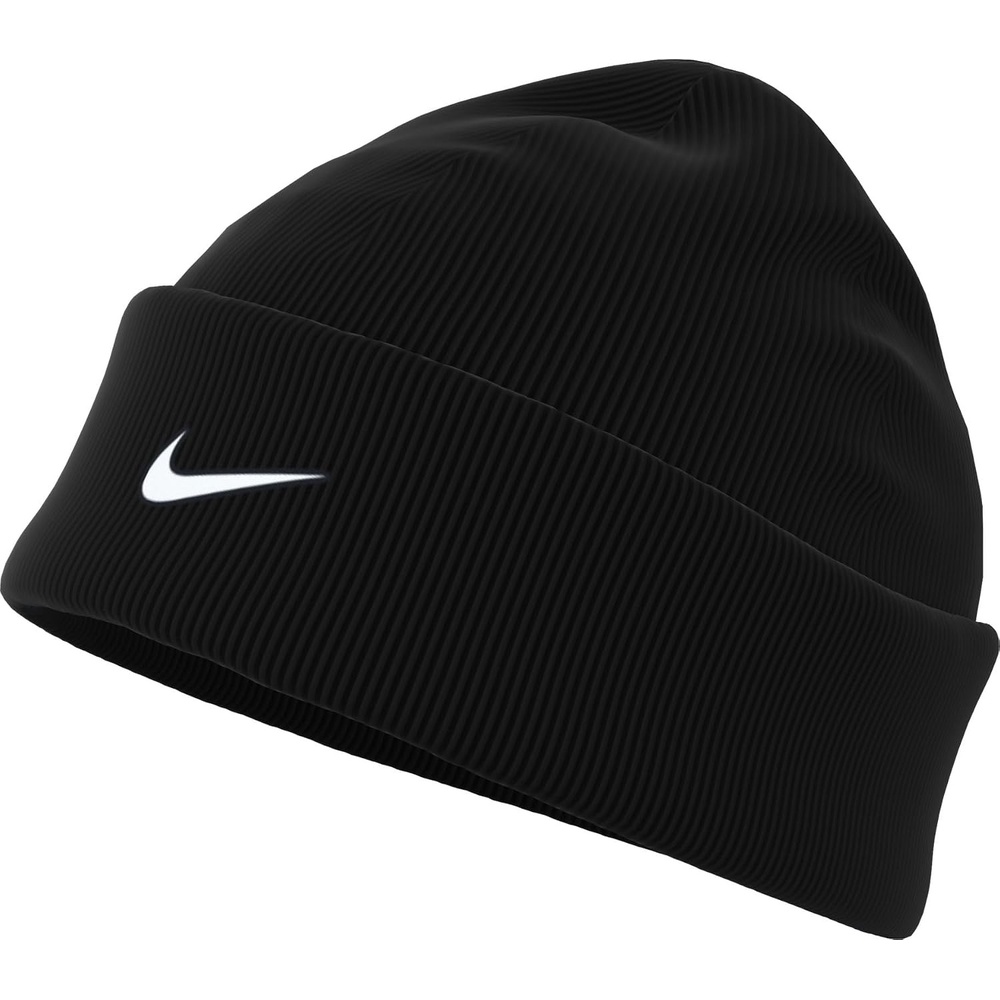 image:imageNike Unisex Adult Peak Swoosh Beanie Mens and WomensBlackWhite