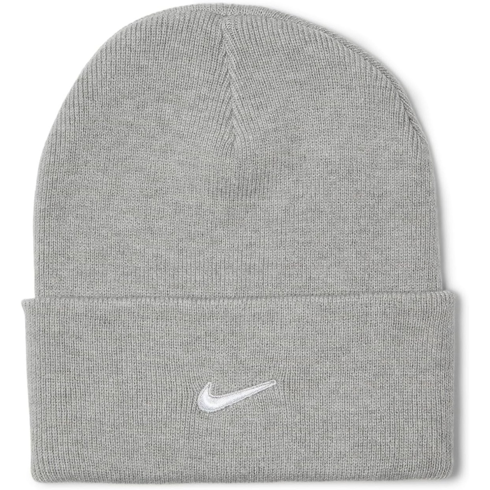 image:imageNike Unisex Adult Peak Swoosh Beanie Mens and WomensDk Grey HeatherWhite
