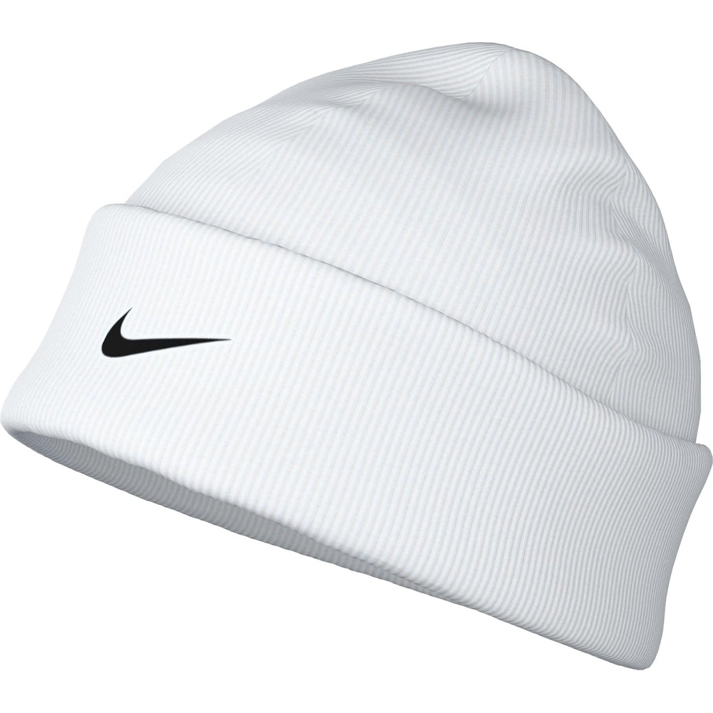 image:imageNike Unisex Adult Peak Swoosh Beanie Mens and WomensWhiteBlack