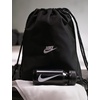 Nike Unisex Adult Classics Heritage 2.0 Drawstring Bag Backpack (12L) | Mens and Womens(Black/Black/White)