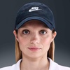 Nike Unisex Adult Club Unstructured Futura Wash Cap Hat | Mens and Womens(Obsidian/White)