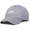 Nike Unisex Adult Club Unstructured Futura Wash Cap Hat | Mens and Womens(Particle Grey/White)