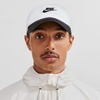 Nike Unisex Adult Club Unstructured Futura Wash Cap Hat | Mens and Womens(White/Black/Black)