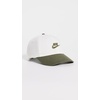Nike Unisex Adult Club Unstructured Futura Wash Cap Hat | Mens and Womens(White/Medium Olive/Medium Olive)