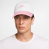 Nike Unisex Adult Club Unstructured Futura Wash Cap Hat | Mens and Womens(White/Pink Foam/Pink Foam)