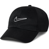 Nike Unisex Adult Club Unstructured Swoosh Cap Hat | Mens and Womens(Black/Black)