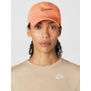 Nike Unisex Adult Club Unstructured Swoosh Cap Hat | Mens and Womens(Orange Frost/Black)