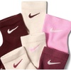 Nike Unisex Adult Everyday Elevated Ankle Socks (6-Pack) | Mens and Womens(Pink Smoke/Pink Rise/Mystic Dates/Oatmeal Heather/Oatmeal Heather/Oatmeal Heather)