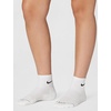 Nike Unisex Adult Everyday Elevated Ankle Socks (6-Pack) | Mens and Womens(White/Black)