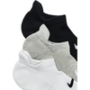 Nike Unisex Adult Everyday Elevated No-Show Socks (6-Pack) | Mens and Womens(White/White/Grey Heather/Black/Black/Grey Heather)