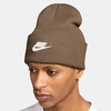 Nike Unisex Adult Peak Futura Beanie | Mens and Womens(Mosswood Brown/White)