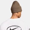 Nike Unisex Adult Peak Futura Beanie | Mens and Womens(Mosswood Brown/White)