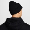 Nike Unisex Adult Peak Swoosh Beanie | Mens and Womens(Black/White)