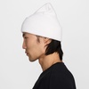 Nike Unisex Adult Peak Swoosh Beanie | Mens and Womens(White/Black)