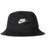 Nike Unisex Adult Apex Futura Washed Bucket Hat | Mens and Womens(Black/White)