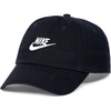Nike Unisex Adult Club Unstructured Futura Wash Cap Hat | Mens and Womens(Black/White)