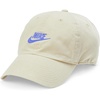 Nike Unisex Adult Club Unstructured Futura Wash Cap Hat | Mens and Womens(Light Khaki/Sapphire)