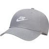 Nike Unisex Adult Club Unstructured Futura Wash Cap Hat | Mens and Womens(Particle Grey/White)