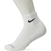 Nike Unisex Adult Everyday Elevated Ankle Socks (6-Pack) | Mens and Womens(White/Black)